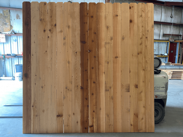 8' custom cedar fence panel by Fence Panels OKC.