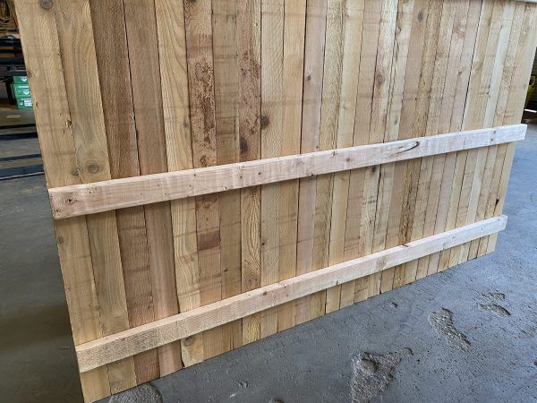 8 foot cedar fence panel bottom two rails.